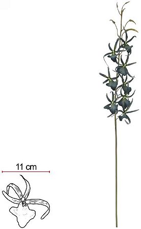 Haste Orquidea Spider C/Coat X8 Azul Outono 72cm