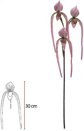 Haste Orquidea Sapatinho Real Toque C/Coat X3 Beauty 78cm