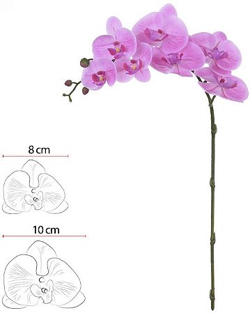 Haster Orquidea Phalaenopsis Real Toque C/Coat X7 Rosa 73cm