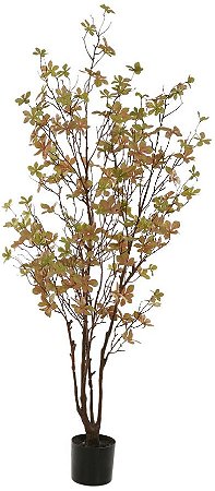 Planta Artificial Árvore Folha Pu C/Pote X150 Verde Outono 1,20m