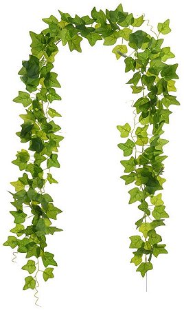 Planta Artificial Folhagem Hera Guirlanda Real Toque X194 Verde 1,80cm