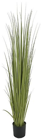 Planta Artificial Folhagem Grass C/Pote Verde 1,80m
