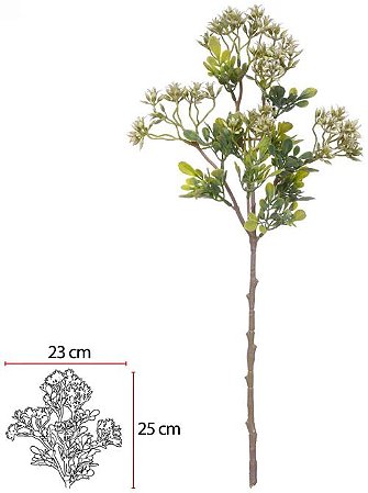 Planta Artificial Folhagem Grass Sementes C/Print  X24 Lavanda Outono 55cm