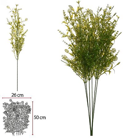 Planta Artificial Grass C/Print X27 Verde 48cm