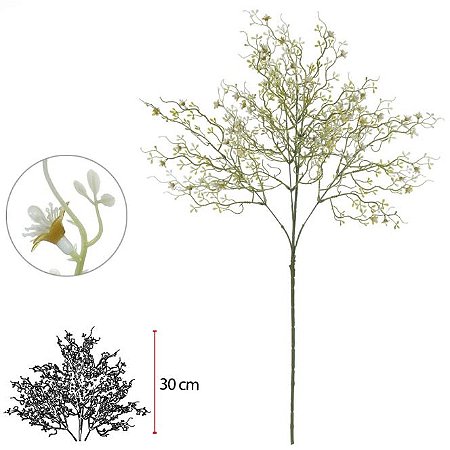 Planta Artificial Grass Flor Mini X25 Branco 67cm