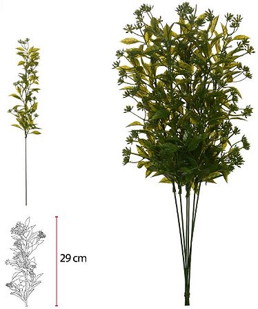 Planta Artificial Grass C/Print X96 Verde Escuro 48cm