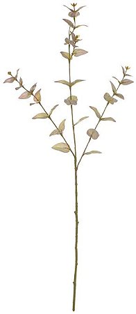 Planta Artificial Folhagem Eucalipto Real Toque X44 Verde Outono 85cm