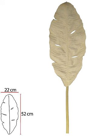 Planta Artificial Folha Bananeira Eva Palha 90cm
