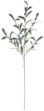 Planta Artificial  Folhagem Galho Oliveira C/Oliva X50 Verde 1,05cm