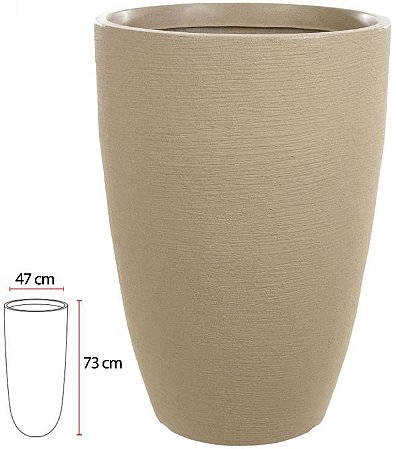 Vaso Conico Veneza Areia 73cm