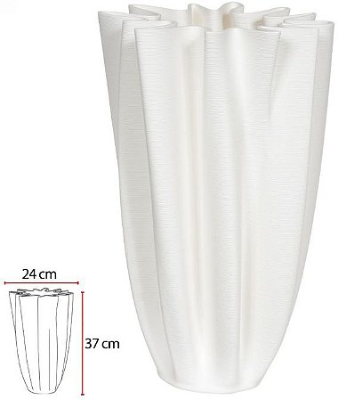 Vaso Decorativo Ceramica Off White 37cm