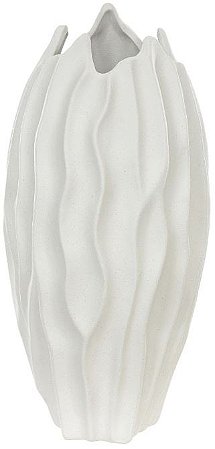 Vaso Decorativo Ceramica Off White 39cm