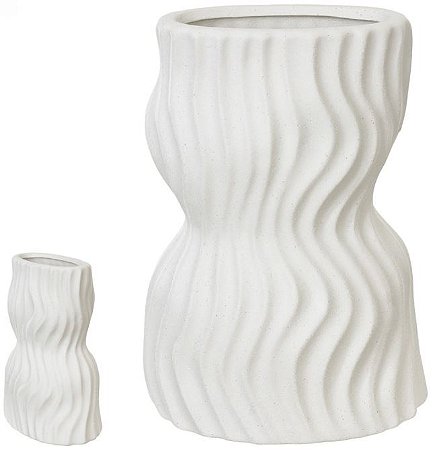 Vaso Decorativo Ceramica Off White 26cm