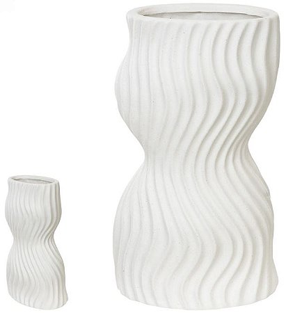 Vaso Decorativo Ceramica Off White 36cm