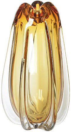 Vaso Decorativo Vidro Tipo Murano Ambar 38cm