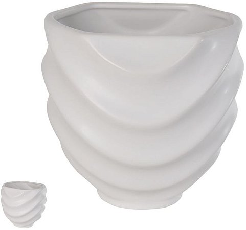 Vaso Decorativo Porcelana Branco 13,5cm