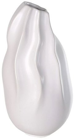 Vaso Decorativo Porcelana Branco 30,5cm