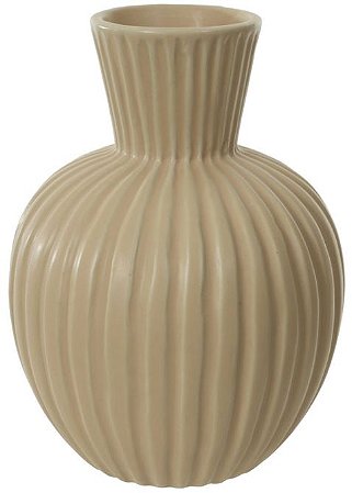 Vaso Decorativo Porcelana Bege 16cm