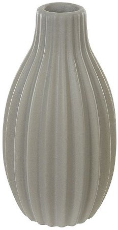 Vaso Decorativo Porcelana Cinza 13cm
