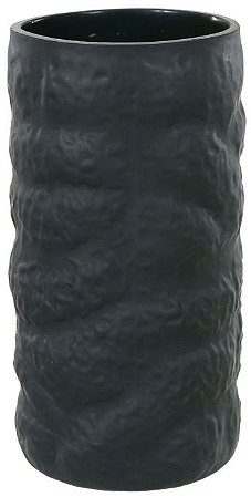 Vaso Decorativo Vidro Preto 20cm