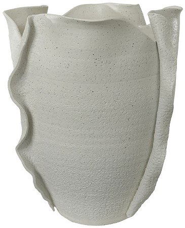 Vaso Decorativo Ceramica Branco 32cm