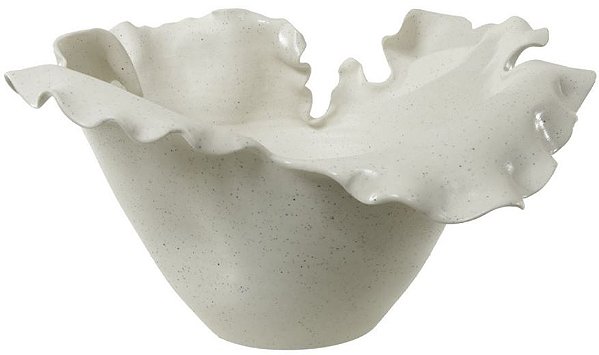 Vaso Decorativo Ceramica Branco 23cm