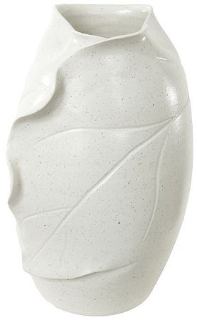 Vaso Decorativo Ceramica Branco 32cm