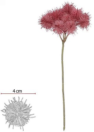 Capim Mamona X12 Rosa 40cm