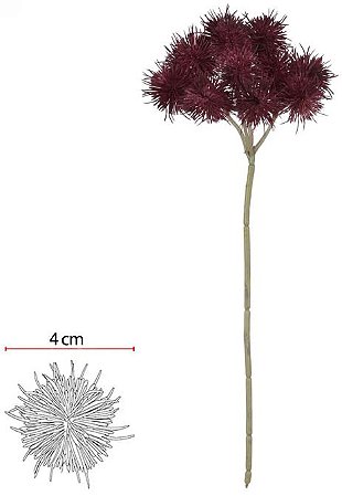Capim Mamona X12 Marsala 40cm