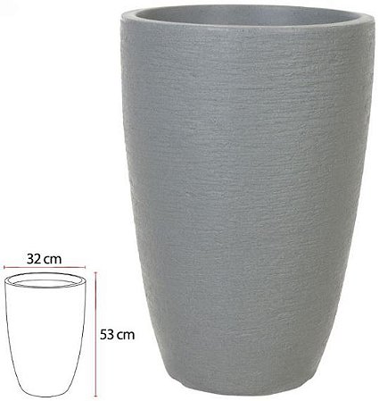 Vaso Polipropileno Conico Veneza Granito 53cm