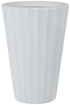 Vaso Creta Conico Branco 24cm