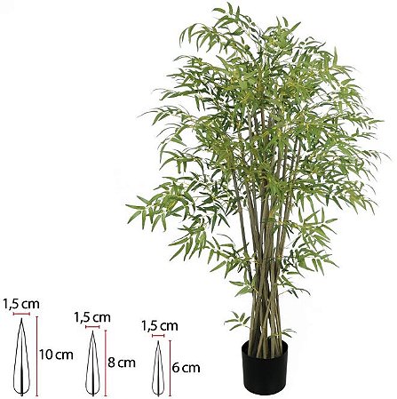 Planta Artificial Arvore Bamboo Australiano C/Pote Verde 1,60m