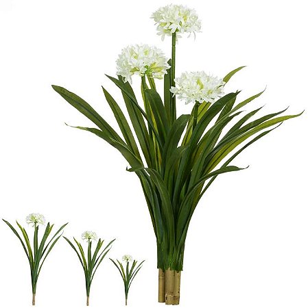 Planta Artificial Arvore Narciso X3 Creme 92cm