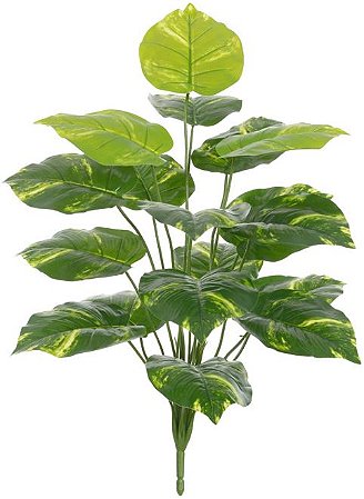 Planta Artificial Arvore Jiboia Real Toque X18 Verde Creme 75cm