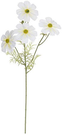 Haste Cosmos Real Toque C/Flocked X4 Branco 60cm