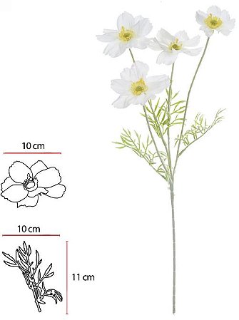 Haste Cosmos C/Flocked X4 Creme 60cm