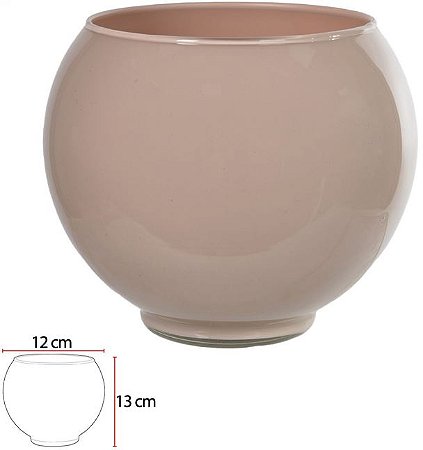 Vaso Vidro Tailandia Decorativo Nude 13X12cm