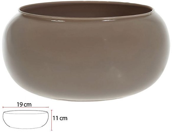 Vaso Vidro Lagoon Decorativo Cappuccino 11X19cm