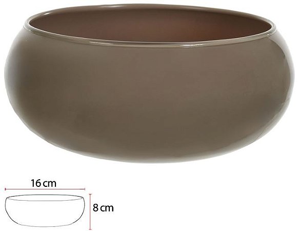 Vaso Vidro Lagoon Decorativo Cappuccino 8X16cm