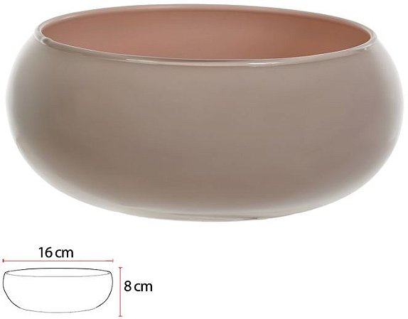 Vaso Vidro Lagoon Decorativo Nude 8X16cm
