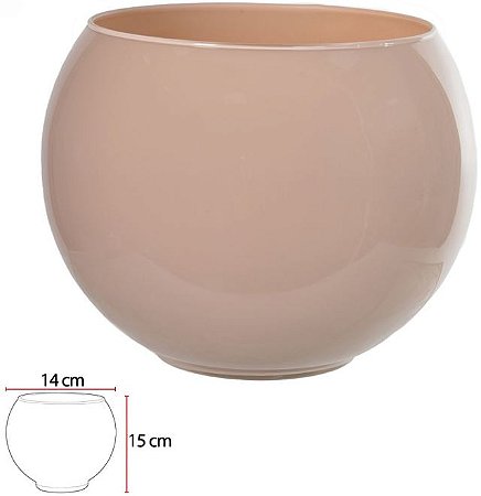Vaso Vidro Tailandia Decorativo Nude 15X14cm