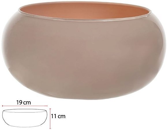 Vaso Vidro Lagoon Decorativo Nude 11X19cm