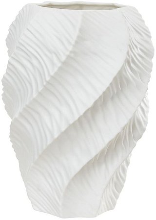Vaso Decorativo Porcelana Branco 30,3cm