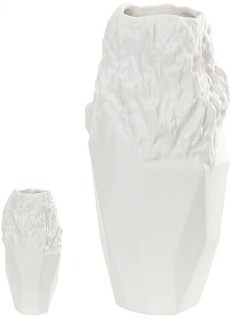 Vaso Decorativo Porcelana Branco 25,5cm