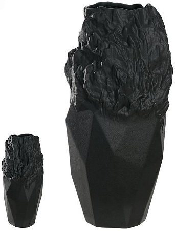 Vaso Decorativo Porcelana Preto 34,8cm