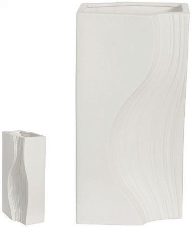 Vaso Decorativo Porcelana Branco 35cm