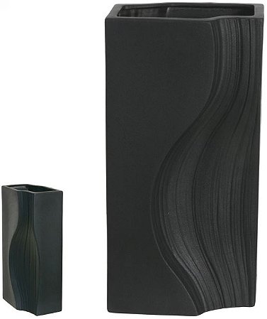 Vaso Decorativo Porcelana Preto 35cm