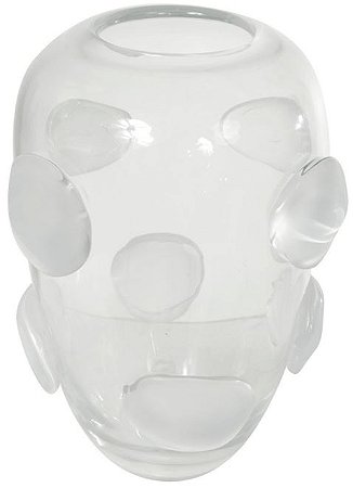 Vaso Decorativo Vidro Transparente Fosco 27cm