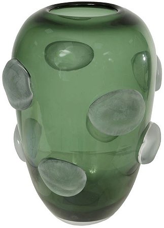 Vaso Decorativo Vidro Verde Fosco 27cm