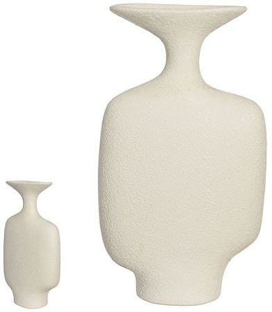 Vaso Decorativo Ceramica Bege 40,5cm